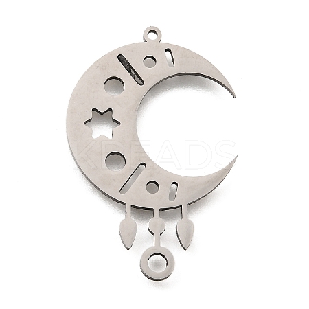 201 Stainless Steel Laser Cut Connector Charms STAS-S176-04P-1