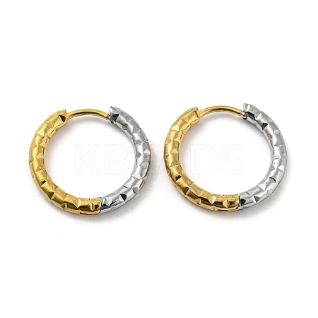 Two Tone 304 Stainless Steel Hoop Earrings LS-EJEW-K257-02C-GP-1