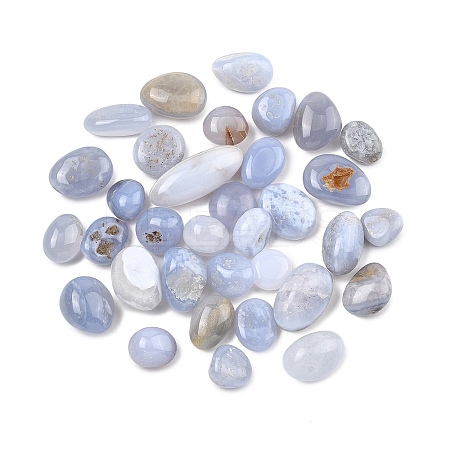 Natural Blue Lace Agate Beads G-G348-01A-27-1