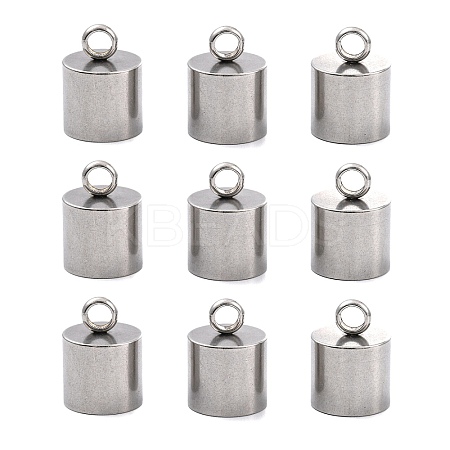 Tarnish Resistant Smooth Surface 201 Stainless Steel Cord Ends LS-X-STAS-R063-97-1