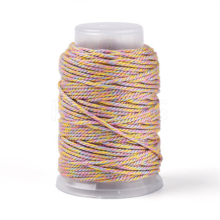 22M Rainbow Color Macrame Cotton Cord OCOR-T017-07M-1