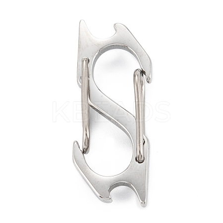 Non-Tarnish 304 Stainless Steel S-Hook Clasps STAS-C024-07P-1