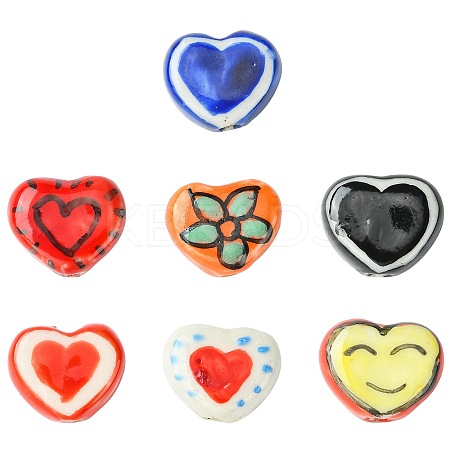 8Pcs Handmade Porcelain Beads PORC-FS0001-48-1