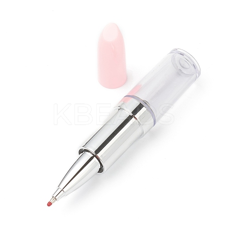 Lipstick Shape Empty Tube Black Ink Ballpoint Pens DIY-H123-A01-1