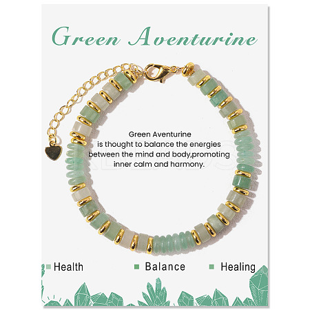 Adjustable Natural Green Aventurine Bead Bracelets PW-WG4E155-03-1