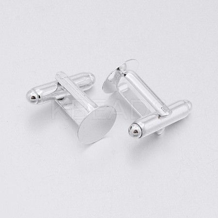 Brass Cuff Button X-KK-C2914-S-1