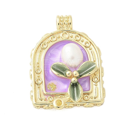 Brass Enamel Pendants LS-KK-F886-01G-07-1