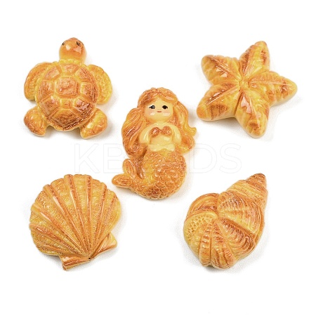 Marine Animal Opaque Resin Cabochons CRES-A060-01-1