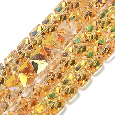 Electroplate Glass Beads Strands EGLA-P066-02A-HP03-1
