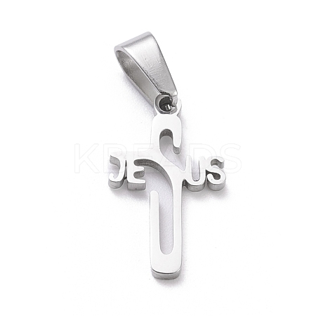 Non-Tarnish 304 Stainless Steel Pendants STAS-L216-34P-1