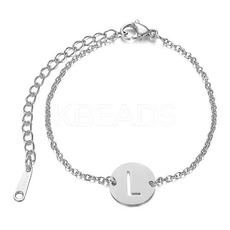 Tarnish Resistant 201 Stainless Steel Link Bracelets STAS-T040-JN007-L-1