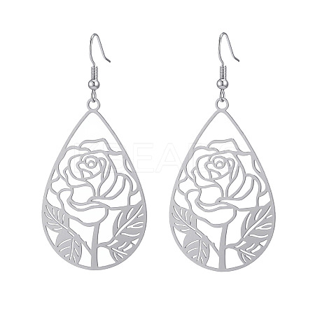 Hollow Brass Dangle Earrings for Women WG72A0C-03-1