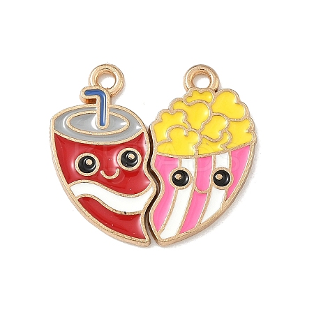 2Pcs Alloy Enamel Pendants ENAM-I077-03KCG-02-1