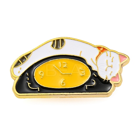 Golden Zinc Alloy Brooches JEWB-Z015-01C-1