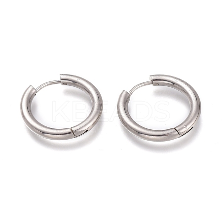 Tarnish Resistant 201 Stainless Steel Huggie Hoop Earrings EJEW-L256-05E-P-1