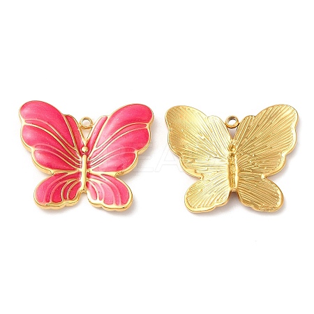304 Stainless Steel Enamel Pendants LS-STAS-K256-04G-01-1