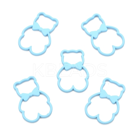 Spray Painted Alloy Pendents PALLOY-F278-01C-1