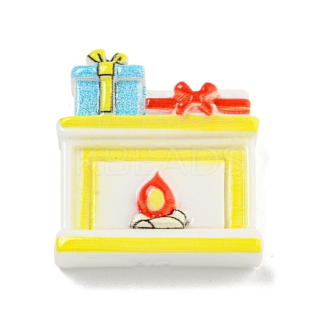 Christmas Opaque Resin Decoden Cabochons RESI-U006-04J-1