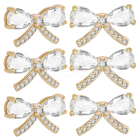 10Pcs Brass Micro Pave Cubic Zirconia Pendants KK-BBC0020-50-1