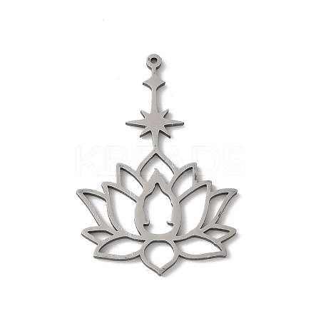 201 Stainless Steel Filigree Pendants STAS-K298-04P-1