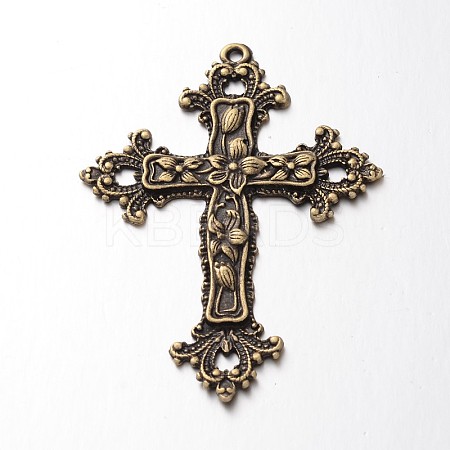 Tibetan Style Alloy Big Pendants TIBEP-A20541-AB-FF-1