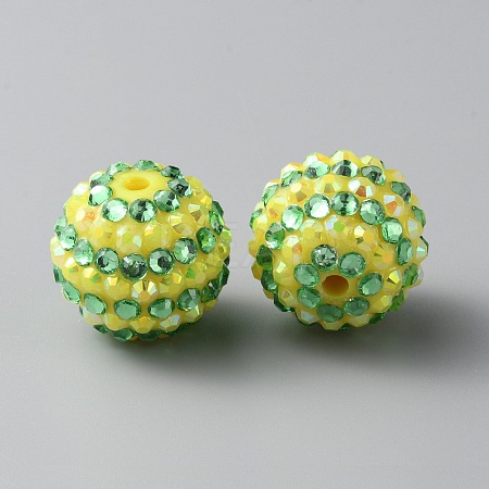Saint Patrick's Day Theme Resin Rhinestone Beads RESI-TAC0004-28H-1
