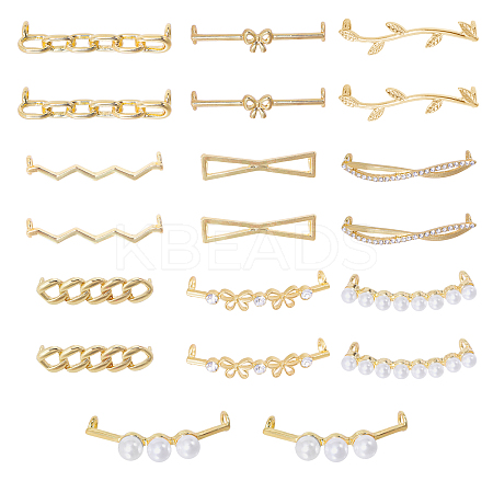 20Pcs 10 Styles Alloy Shoelace Buckle FIND-GL0001-75-1