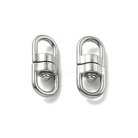 304 Stainless Steel Double Eye Swivel Clasps STAS-B082-07P-1