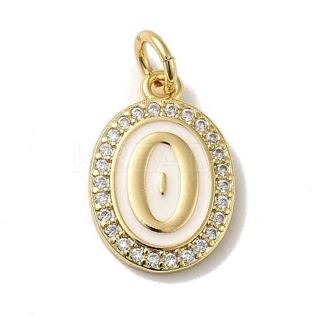 Brass Micro Pave Cubic Zirconia Pendants KK-K354-02G-O-1