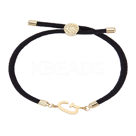 1Pc Adjustable Nylon Cord Slider Bracelets for Women BJEW-LP0001-32G-01-1