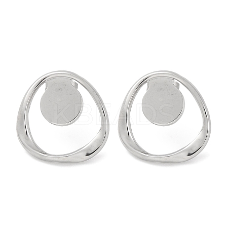 304 Stainless Steel Stud Earrings EJEW-D281-21S-1