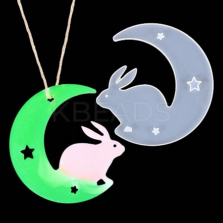 DIY Animal on the Crescent Moon Big Pendant Silicone Molds LS-DIY-F125-06-1