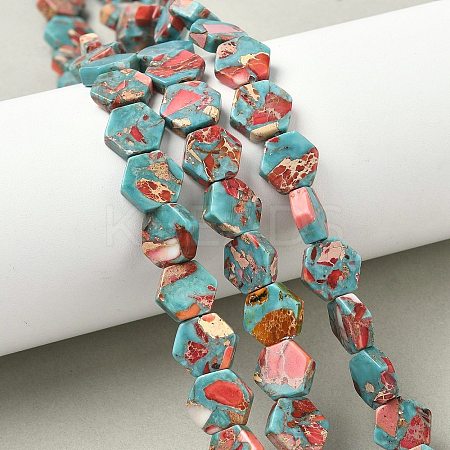 Dyed Synthetic Imperial Jasper Beads Strands G-D337-10mm-A03-1
