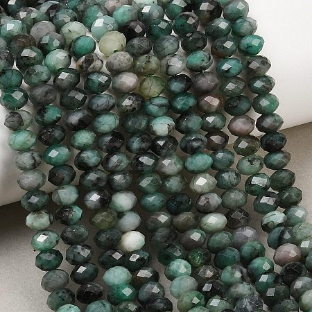 Natural Emerald Beads Strands G-B175-A23-4x6mm-1