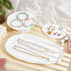 Gesso Irregular Jewelry Display Plate LS-DJEW-WH0015-97A-4