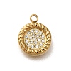 Ion Plating(IP) 304 Stainless Steel Rhinestone Pendants STAS-A104-01G-1