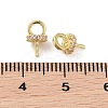 Brass with Cubic Zirconia Peg Bails KK-B087-13A-G-4