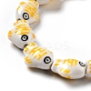 Handmade Printed Porcelain Beads PORC-F005-03B-6