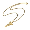 201 Stainless Steel Messianic Star of David Pendant Box Chain Necklaces LS-NJEW-M010-03G-2