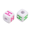 Opaque Acrylic Enamel European Beads AC-ACBA1794-04H-2