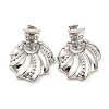 Brass Dangle Stud Earrings EJEW-C066-15P-1