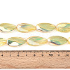 Electroplate Transparent Glass Beads Strands EGLA-N055-02C-4