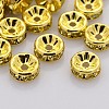 Brass Rhinestone Spacer Beads RB-A014-Z8mm-13G-1