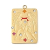 304 Stainless Steel Rhinestones Pendants STAS-D306-01G-C-1