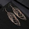 Fashionable Brass Hollow Horse Eye Tassel Dangle Earrings QI1983-2-1