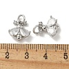 Brass Micro Pave Cubic Zirconia Pendents KK-R210-14P-3
