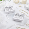 2Pcs Square Cardboard Paper Jewelry Set Storage Boxes CON-LP0001-91-1