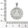 Brass Micro Pave Cubic Zirconia Pendants KK-P323-11H-P01-3