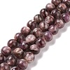 Natural Lepidolite/Purple Mica Stone Beads Strands G-G925-02A-1