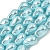 Electroplate Opaque Glass Imitation Pearl Beads Strands EGLA-K063-01F-1